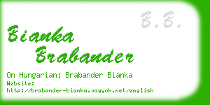 bianka brabander business card